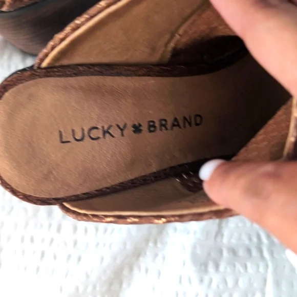 Lucky Brand LK- LARSSON Bronze Leather Mule/ Clog Size 7.5 - Picture 3 of 12